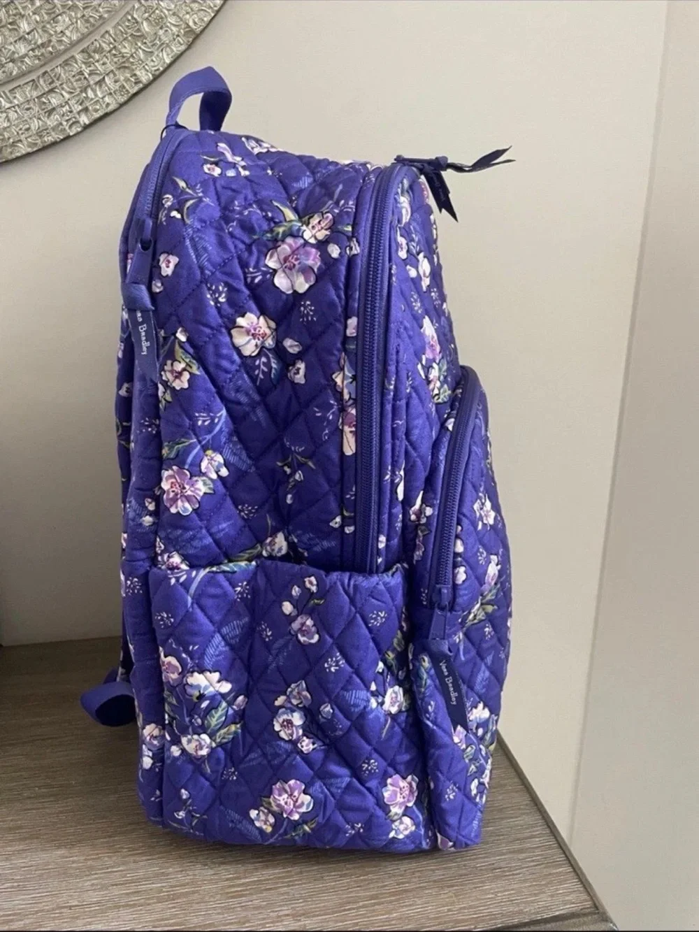Vera Bradley backpack Purple wild roses large backpack Floral